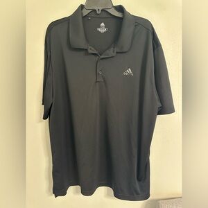 Adidas Polo Shirt Men’s 2XB Black Performance Golf Shirt